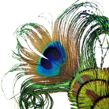 Load image into Gallery viewer, Peacock Feather Hairpin Fascinator