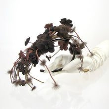 Load image into Gallery viewer, Dark Brown Wool Felt and Fur Fascinator