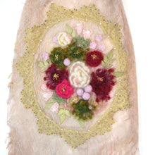 Load image into Gallery viewer, Silk Shawl with Appliqué Flowers