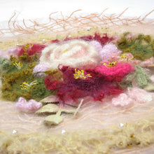 Load image into Gallery viewer, Silk Shawl with Appliqué Flowers