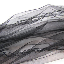 Load image into Gallery viewer, Black Lace Shawl with Appliqué Flowers