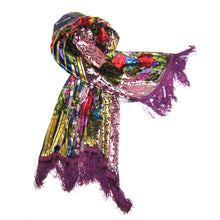 Load image into Gallery viewer, Large Silk Velvet Shawl