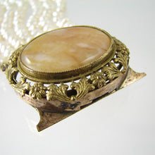 Load image into Gallery viewer, Vintage Pearl and cameo Bracelet
