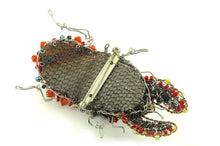Load image into Gallery viewer, Wirework and Bead bug brooch No.3