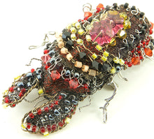 Load image into Gallery viewer, Wirework and Bead bug brooch No.3