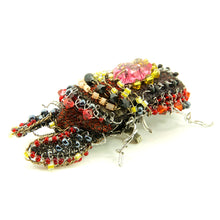 Load image into Gallery viewer, Wirework and Bead bug brooch No.3