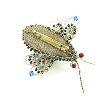Load image into Gallery viewer, Wirework and Bead bug brooch No.1