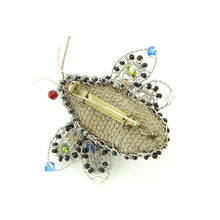 Load image into Gallery viewer, Wirework and Bead bug brooch No.1