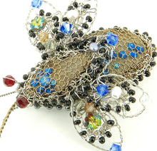 Load image into Gallery viewer, Wirework and Bead bug brooch No.1