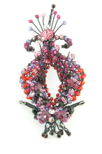 Load image into Gallery viewer, Double Seahorse Wirework and Bead Brooch