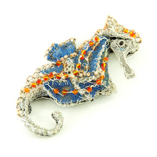 Load image into Gallery viewer, Seahorse Wirework and Bead Brooch