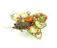 Load image into Gallery viewer, Wirework and Bead Bug Brooch No2