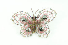 Load image into Gallery viewer, Wirework and Bead Butterfly Brooch No1
