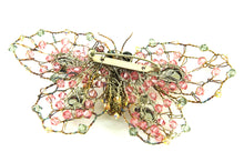Load image into Gallery viewer, Wirework and Bead Butterfly Brooch No1