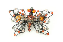 Load image into Gallery viewer, Wirework and Bead Butterfly Brooch No2