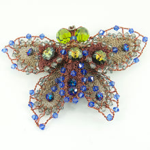 Load image into Gallery viewer, Wirework and Bead Butterfly Brooch No3