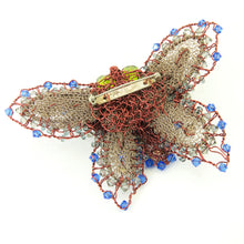 Load image into Gallery viewer, Wirework and Bead Butterfly Brooch No3