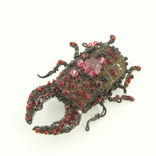 Load image into Gallery viewer, Wirework and Bead Bug Brooch No.4