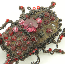 Load image into Gallery viewer, Wirework and Bead Bug Brooch No.4