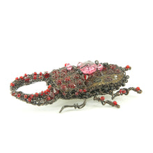 Load image into Gallery viewer, Wirework and Bead Bug Brooch No.4