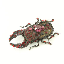 Load image into Gallery viewer, Wirework and Bead Bug Brooch No.4