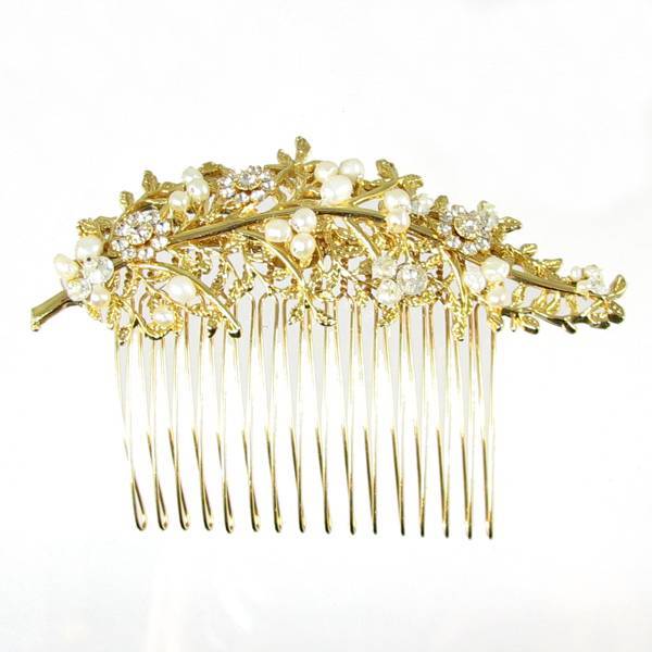 Filigree leaf comb