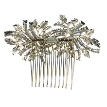 Load image into Gallery viewer, Double Leaf Spray Bridal Hair Comb