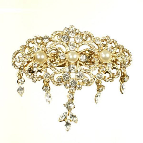 Button Pearl Bridal Hair Comb no.2