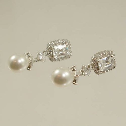 Crystal and Pearl Earrings
