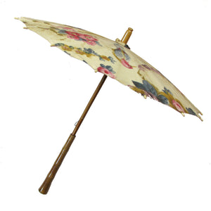 Antique Parasol "Roses and Parrots"