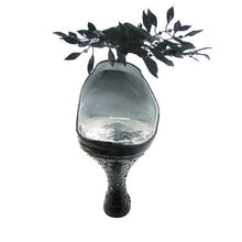 Load image into Gallery viewer, Black on Black Tudor Rose Shoes