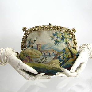 Antique Aubousson Tapestry handbag
