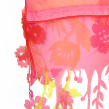 Load image into Gallery viewer, Orange &amp; Yellow Lazer Shawl Scarf