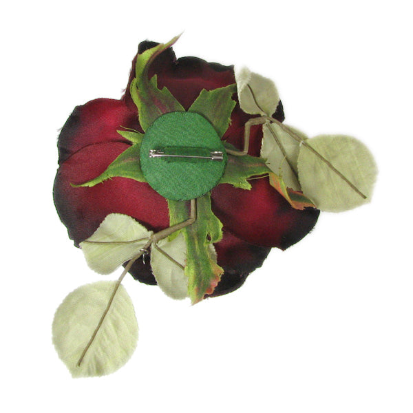 Dark Rose Silk Flower Corsage