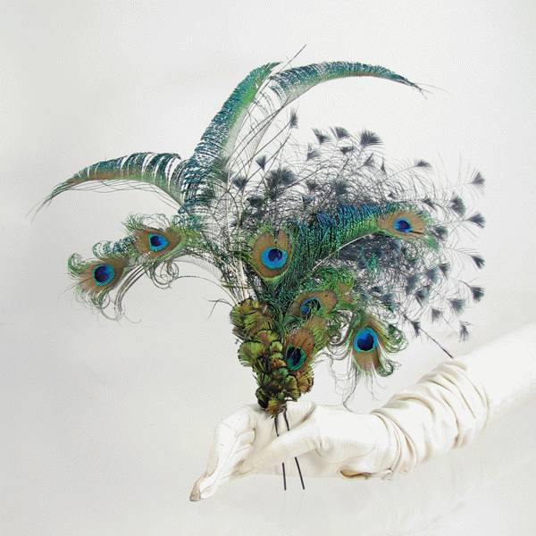 peacock feather hairpin