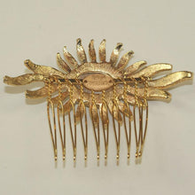 Load image into Gallery viewer, Basia Zarzycka Bridal Flower Hair Comb in gold tones £88