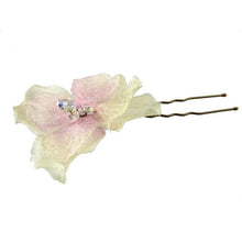 Load image into Gallery viewer, Pink single hydrangea flower pin by Basia Zarzycka