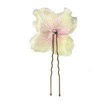 Load image into Gallery viewer, Pink single hydrangea flower pin by Basia Zarzycka